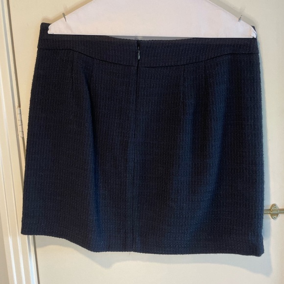 Loft Black and Blue Tweed Mini Skirt - Picture 3 of 5